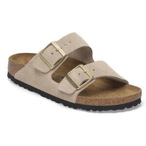 Birkenstock Arizona Suede Leather in Sandcastle Sz 40